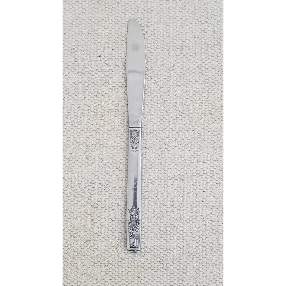 1 (one) Imperial Dinner Knife YOUNG‎ ROSE by IMPERIAL INTL 8 3/8